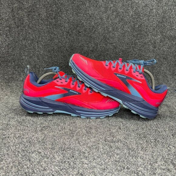 Brooks Cascadia 16 Trail Running Shoes Women's Size 12 Pink Flambe Cobalt Train - Picture 8 of 12